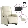 Sillón reclinable elevable eléctrico de cuero sintético crema by , Armchairs - Ref: Foro24-3204241, Price: 334,19 €, Discount: %