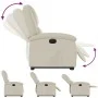 Sillón reclinable elevable eléctrico de cuero sintético crema by , Armchairs - Ref: Foro24-3204241, Price: 334,19 €, Discount: %