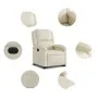 Sillón reclinable elevable eléctrico de cuero sintético crema by , Armchairs - Ref: Foro24-3204241, Price: 334,19 €, Discount: %