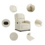Sillón reclinable elevable eléctrico de cuero sintético crema de , Sillones - Ref: Foro24-3204241, Precio: 309,63 €, Descuent...