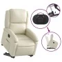 Sillón reclinable elevable eléctrico de cuero sintético crema by , Armchairs - Ref: Foro24-3204241, Price: 334,19 €, Discount: %