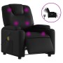 Sillón de masaje reclinable eléctrico cuero sintético negro de , Sillones - Ref: Foro24-3204423, Precio: 246,96 €, Descuento: %