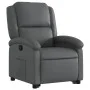 Sillón reclinable elevable cuero artificial gris de , Sillones - Ref: Foro24-3204229, Precio: 296,73 €, Descuento: %