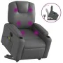 Sillón reclinable de masaje de pie cuero artificial gris de , Sillones - Ref: Foro24-3204440, Precio: 318,50 €, Descuento: %
