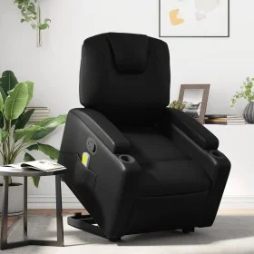 Sillón reclinable de masaje de pie cuero artificial negro by , Armchairs - Ref: Foro24-3204437, Price: 302,95 €, Discount: %