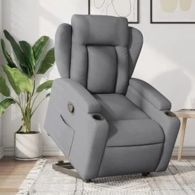 Sillón reclinable elevable de tela gris claro de , Sillones - Ref: Foro24-3204482, Precio: 345,37 €, Descuento: %