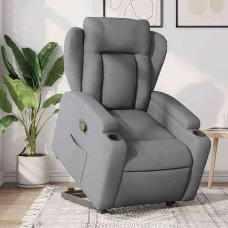 Sillón reclinable elevable de tela gris claro de , Sillones - Ref: Foro24-3204482, Precio: 345,37 €, Descuento: %