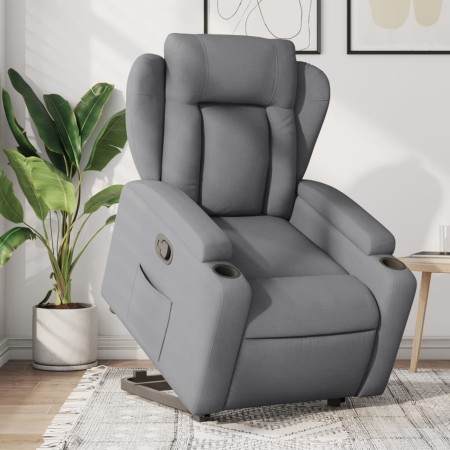 Sillón reclinable elevable de tela gris claro de , Sillones - Ref: Foro24-3204482, Precio: 306,14 €, Descuento: %