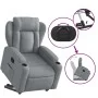 Sillón reclinable elevable de tela gris claro de , Sillones - Ref: Foro24-3204482, Precio: 345,37 €, Descuento: %