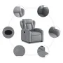 Sillón reclinable elevable de tela gris claro de , Sillones - Ref: Foro24-3204482, Precio: 345,37 €, Descuento: %