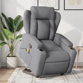 Sillón de masaje reclinable de pie de tela gris claro de , Sillones - Ref: Foro24-3204494, Precio: 338,45 €, Descuento: %