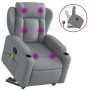 Sillón de masaje reclinable de pie de tela gris claro de , Sillones - Ref: Foro24-3204494, Precio: 321,85 €, Descuento: %