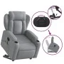 Sillón de masaje reclinable de pie de tela gris claro de , Sillones - Ref: Foro24-3204494, Precio: 338,45 €, Descuento: %