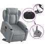 Sillón de masaje reclinable de pie de tela gris claro de , Sillones - Ref: Foro24-3204494, Precio: 321,85 €, Descuento: %