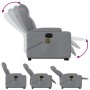 Sillón de masaje reclinable de pie de tela gris claro de , Sillones - Ref: Foro24-3204494, Precio: 321,85 €, Descuento: %