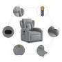 Sillón de masaje reclinable de pie de tela gris claro de , Sillones - Ref: Foro24-3204494, Precio: 338,45 €, Descuento: %