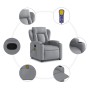 Sillón de masaje reclinable de pie de tela gris claro de , Sillones - Ref: Foro24-3204494, Precio: 321,85 €, Descuento: %