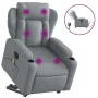 Sillón de masaje eléctrico reclinable elevable tela gris claro de , Sillones - Ref: Foro24-3204518, Precio: 387,14 €, Descuen...