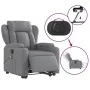 Sillón de masaje eléctrico reclinable elevable tela gris claro de , Sillones - Ref: Foro24-3204518, Precio: 387,14 €, Descuen...