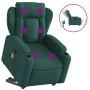 Sillón masaje eléctrico reclinable elevable tela verde oscuro by , Armchairs - Ref: Foro24-3204524, Price: 389,14 €, Discount: %