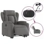 Sillón eléctrico reclinable elevable de tela gris oscuro de , Sillones - Ref: Foro24-3204507, Precio: 376,36 €, Descuento: %
