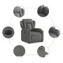 Sillón eléctrico reclinable elevable de tela gris oscuro de , Sillones - Ref: Foro24-3204507, Precio: 376,36 €, Descuento: %