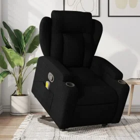 Sillón reclinable de masaje elevable tela negro de , Sillones - Ref: Foro24-3204496, Precio: 317,30 €, Descuento: %