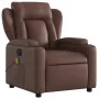 Sillón de masaje reclinable eléctrico cuero sintético marrón de , Sillones - Ref: Foro24-3204539, Precio: 292,19 €, Descuento: %