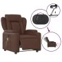 Sillón de masaje reclinable eléctrico cuero sintético marrón de , Sillones - Ref: Foro24-3204539, Precio: 292,19 €, Descuento: %