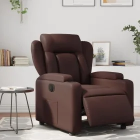 Sillón reclinable eléctrico de cuero sintético marrón de , Sillones - Ref: Foro24-3204532, Precio: 254,29 €, Descuento: %
