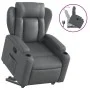 Sillón reclinable elevable cuero artificial gris de , Sillones - Ref: Foro24-3204547, Precio: 284,34 €, Descuento: %
