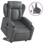 Sillón reclinable elevable cuero artificial gris de , Sillones - Ref: Foro24-3204547, Precio: 273,40 €, Descuento: %
