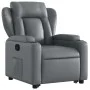 Sillón reclinable elevable cuero artificial gris de , Sillones - Ref: Foro24-3204547, Precio: 284,34 €, Descuento: %