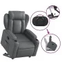 Sillón reclinable elevable cuero artificial gris de , Sillones - Ref: Foro24-3204547, Precio: 284,34 €, Descuento: %
