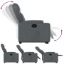 Sillón reclinable elevable cuero artificial gris de , Sillones - Ref: Foro24-3204547, Precio: 284,34 €, Descuento: %