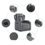 Sillón reclinable elevable cuero artificial gris de , Sillones - Ref: Foro24-3204547, Precio: 284,34 €, Descuento: %