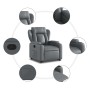 Sillón reclinable elevable cuero artificial gris de , Sillones - Ref: Foro24-3204547, Precio: 273,40 €, Descuento: %