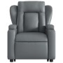 Sillón reclinable elevable cuero artificial gris de , Sillones - Ref: Foro24-3204547, Precio: 273,40 €, Descuento: %