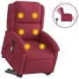 Sillón de masaje reclinable elevable terciopelo rojo tinto de , Sillones - Ref: Foro24-3204338, Precio: 380,55 €, Descuento: %