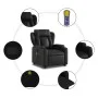 Sillón reclinable de masaje de pie cuero artificial negro de , Sillones - Ref: Foro24-3204551, Precio: 331,55 €, Descuento: %