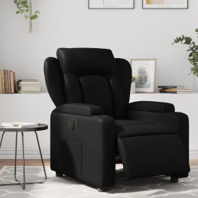 Sillón reclinable eléctrico de cuero sintético negro de , Sillones - Ref: Foro24-3204530, Precio: 265,47 €, Descuento: %