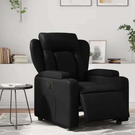 Sillón reclinable eléctrico de cuero sintético negro de , Sillones - Ref: Foro24-3204530, Precio: 268,16 €, Descuento: %