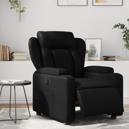 Sillón reclinable eléctrico de cuero sintético negro de , Sillones - Ref: Foro24-3204530, Precio: 265,47 €, Descuento: %
