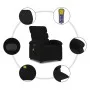Sillón de masaje eléctrico reclinable elevable tela negro de , Sillones - Ref: Foro24-3204016, Precio: 337,49 €, Descuento: %