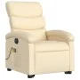 Sillón de masaje eléctrico reclinable elevable tela crema de , Sillones - Ref: Foro24-3204023, Precio: 377,80 €, Descuento: %