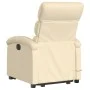 Sillón de masaje eléctrico reclinable elevable tela crema de , Sillones - Ref: Foro24-3204023, Precio: 377,80 €, Descuento: %