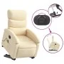 Sillón de masaje eléctrico reclinable elevable tela crema de , Sillones - Ref: Foro24-3204023, Precio: 377,80 €, Descuento: %