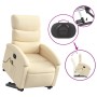 Sillón de masaje eléctrico reclinable elevable tela crema de , Sillones - Ref: Foro24-3204023, Precio: 351,46 €, Descuento: %