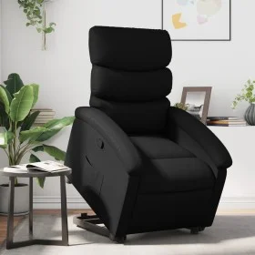 Sillón reclinable elevable cuero artificial negro de , Sillones - Ref: Foro24-3204040, Precio: 277,28 €, Descuento: %