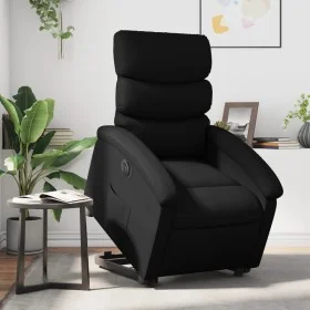 Sillón reclinable y elevable eléctrico cuero sintético negro de , Sillones - Ref: Foro24-3204054, Precio: 328,27 €, Descuento: %